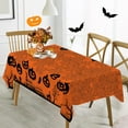 thumbnail image 6 of Halloween Tablecloth 60x84 Inches Rectangle - Orange Halloween Table Decorations - Water Resistant Spider Web Halloween Table Cloth, Scary Halloween Table Decor for Party, 6 of 6