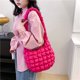 thumbnail image 3 of Bolsa De Hombro Bolso de hombro para mujer Bolso de mensajero en la nube Bolsos sólidos informales plisados ​​(Rosa roja) Tmvgtek Para Estrenar, 3 of 5