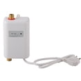 thumbnail image 4 of Calentador de agua instantáneo sin tanque blanco para baño, cocina, uso dual (3800 W), 4 of 14