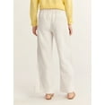thumbnail image 4 of Time and Tru Women's and Women's Plus Wide Leg Linen Blend Pants, 29" Inseam, Sizes XS-4X, 4 of 5