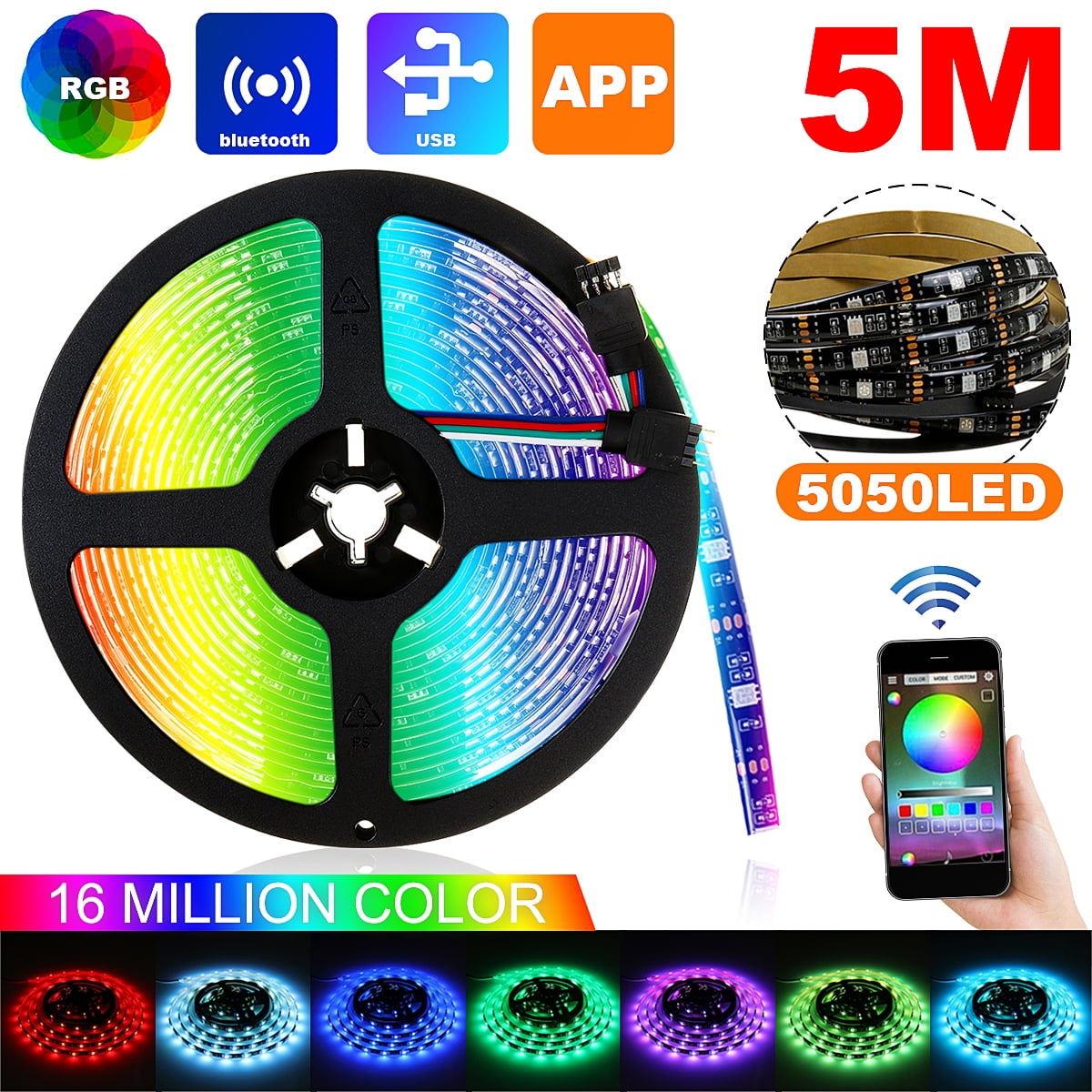 wallpapers Bluetooth Led Lights For Room walmart com