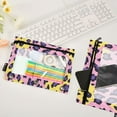 thumbnail image 4 of 2 Pack Pencil Pouch for 3 Ring Binder Smooth Zipper Folders with Pockets Clear Window Pencil Case Yellow Purple Leopard, 4 of 6