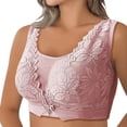 thumbnail image 3 of Gymayou Wire-Free Minimizer Bra for Full Figure Women Thin Breathable Full Coverage Anti-Sagging Bra with Side Support Comfort Bras Brick Red 2XL, 3 of 7