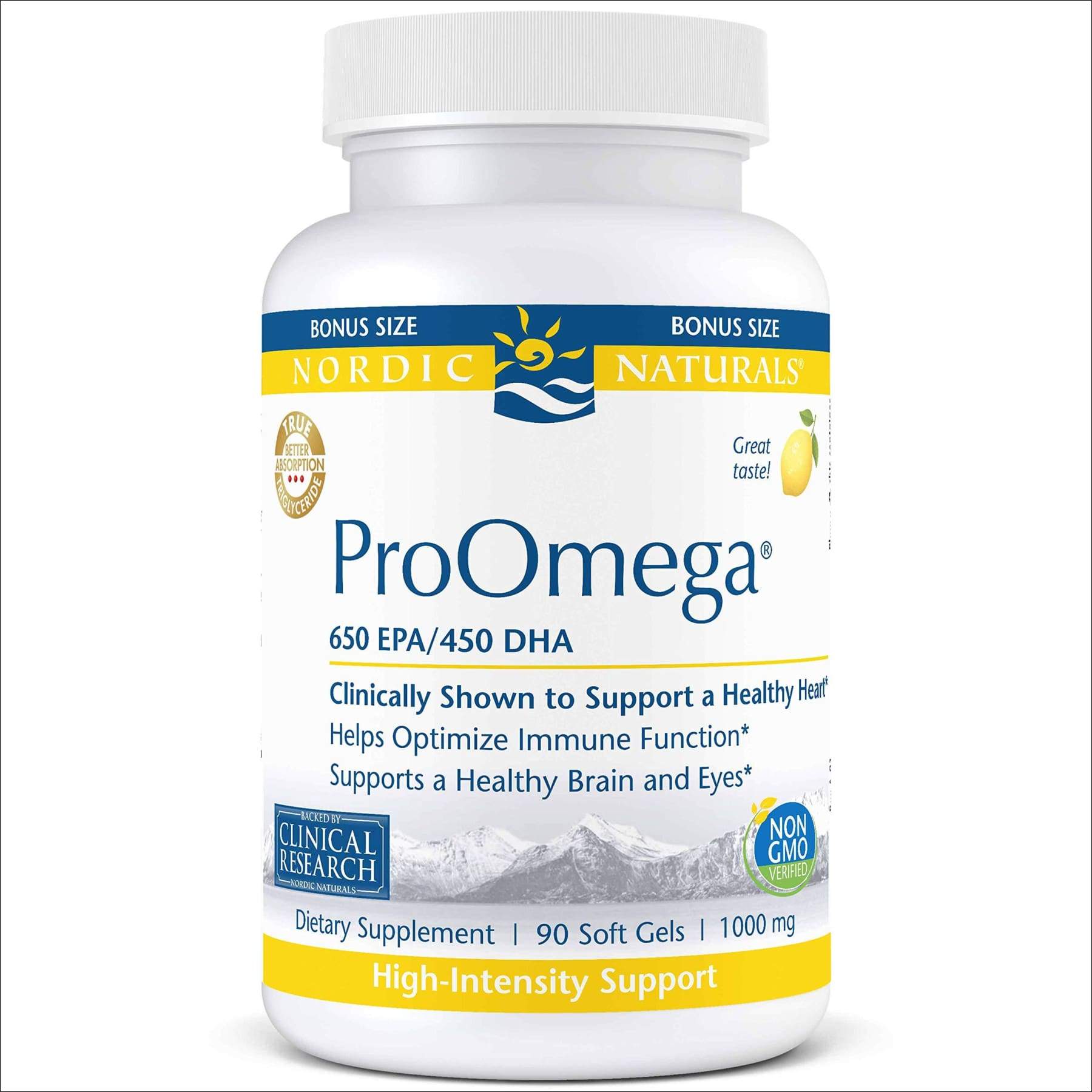 Nordic Naturals ProOmega Fish Oil, 650 mg EPA, 450 mg DHA, HighIntensity Support for