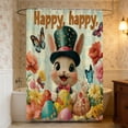 thumbnail image 7 of HuiXinOu Easter Shower Curtain Spring Bunny Pattern Bathroom Decor Washable Polyester Fabric with Hooks for Holiday Home Decor Easter Party Supplies, 7 of 7