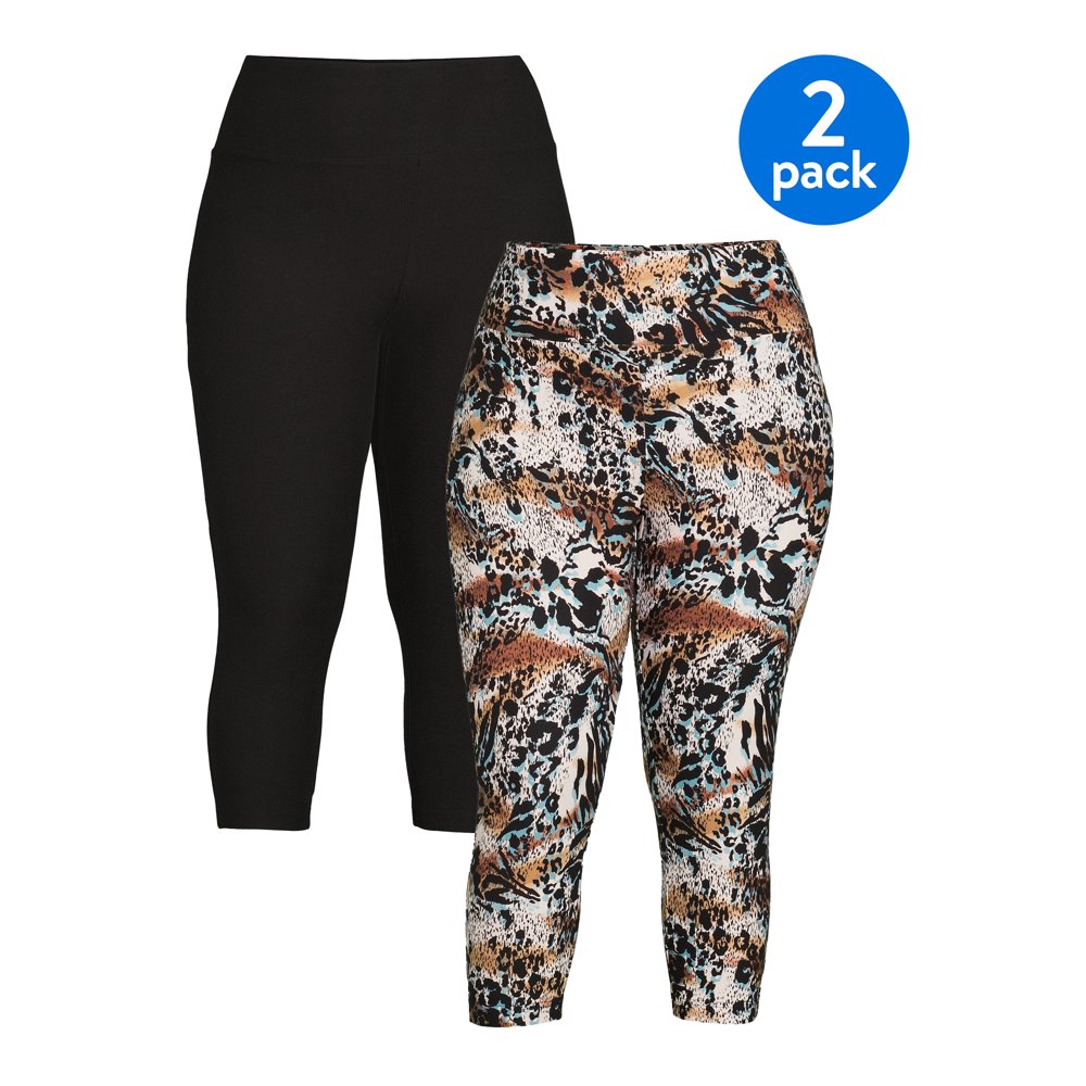 Terra & Sky Terra & Sky Women's Plus Size Printed Capri Leggings