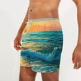thumbnail image 4 of guisaled Mens Swimming Shorts Board Shorts for Men Summer Hawaiian Graphic Vacation Holiday Swim Trunks Quick Dry Lightweight 5 Inch Inseam Casual Shorts, 4 of 6