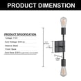 thumbnail image 4 of 2 Light Vanity Light Double l Sconce Light,Linear Wall Lamp for Hallway Kitchen Bathroom,2 Pack, 4 of 7