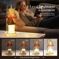 thumbnail image 2 of MQ Flower Candle Warmer Lamp with Timer, Dimmable Candle Lamp Warmer, Christmas Birthday Gift for Women Mom, House Warming for New Home Decor, Lotus Wax Melt Warmer for Jar Candles, 2 of 9