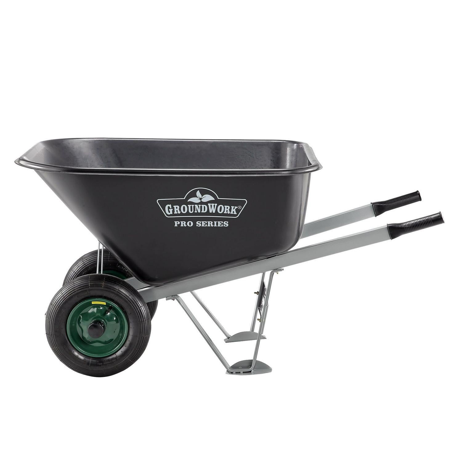 GroundWork Pro Poly Wheelbarrow, 600 lb. Capacity