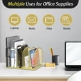 thumbnail image 4 of INTIGE 5-Compartment Desk File Organizer, Mesh Vertical Holder Desktop Paper Organizer, File Holder for Office Supplies, 4 of 6
