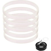 5 Pack Rubber Gaskets Replacement Seal White O-Ring for Nutri Ninja Blender Replacement for Ninja Auto-iQ Pro Extractor CT680 BL456-30 BL480 BL681A BL682 BL640(3.94 inch Gaskets)