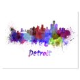 thumbnail image 2 of Skyline de Detroit - Impression d'Oeuvre sur Toile de Paysage Urbain, 2 of 3