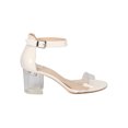 thumbnail image 2 of Women Patent Block Heel - Lucite Chunky Heel - Ankle Strap Sandal - GH76 By Nature Breeze, 2 of 5