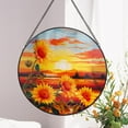 thumbnail image 5 of Sunflower Suncatcher Hanging Stained Glass Window Decor, Sunset Sun Catcher Wall Decor for Flower Lovers, Birthday Christmas Thanksgiving Sunflower Gift, 5 of 5
