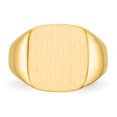 thumbnail image 4 of 14k Yellow Gold 15.0x13.5mm Mens Signet Ring Man   For Dad Mens  For Him, 4 of 9