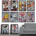 thumbnail image 2 of Disney Cartoon Characters Canvas Poster Graffiti Mickey Mouse Donald Duck Home Room Decor Wall Art Painting Mural Print Pictures30X45cm Unframed Gao Jinjia LED, 2 of 2