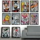 thumbnail image 2 of Disney Cartoon Characters Canvas Poster Graffiti Mickey Mouse Donald Duck Home Room Decor Wall Art Painting Mural Print Pictures50X75cm Unframed Gao Jinjia LED, 2 of 2
