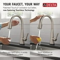 thumbnail image 3 of Delta Lenta Touchless Kitchen Faucet with Touch Technology, Brushed Nickel Kitchen Sink Faucet with Pull Down Sprayer, Single Hole, SpotShield 19802TLZ-SP-DST, 3 of 8