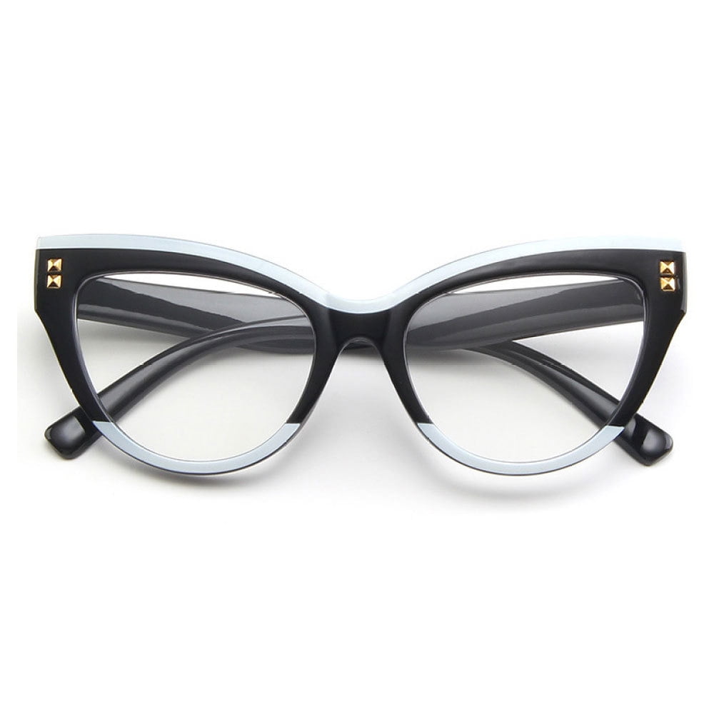 Women Cat Eye Anti-blue Light Reading Glasses 1.75 Classic Two-tone Trendy Readers +1.75