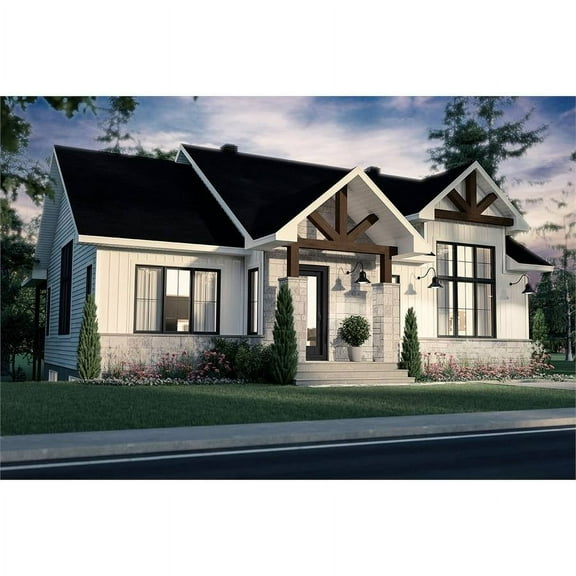 The House Designers: THD-7470 Builder-Ready Blueprints to Build an Affordable Inverted House Plan with Basement Foundation (5 Printed Sets)