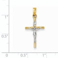 thumbnail image 2 of Beautiful 14k Two-tone INRI Crucifix Pendant, 2 of 2