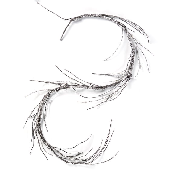 GDF Studio 6-Foot Pre-Lit Warm White LED Paper Artificial Christmas Garland, Snowy