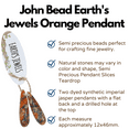 thumbnail image 2 of John Bead Earth's Jewels SP Pendant 2pc Orange, 2 of 6