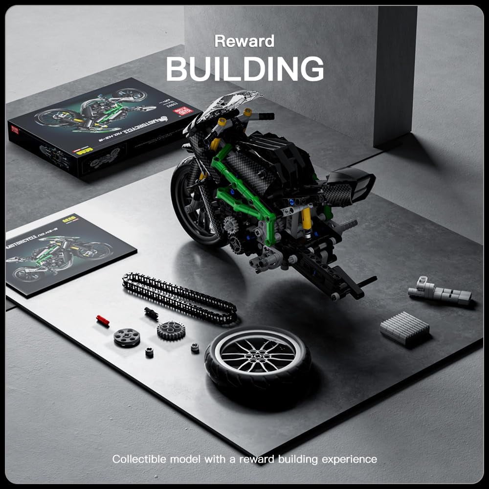 Motorcycle Kit Building Sets, 23002 Bike Model Kit Building Kit, Moto Building Toys for Creative Play and Display, Model Motorcycle Kits  (639PCS)