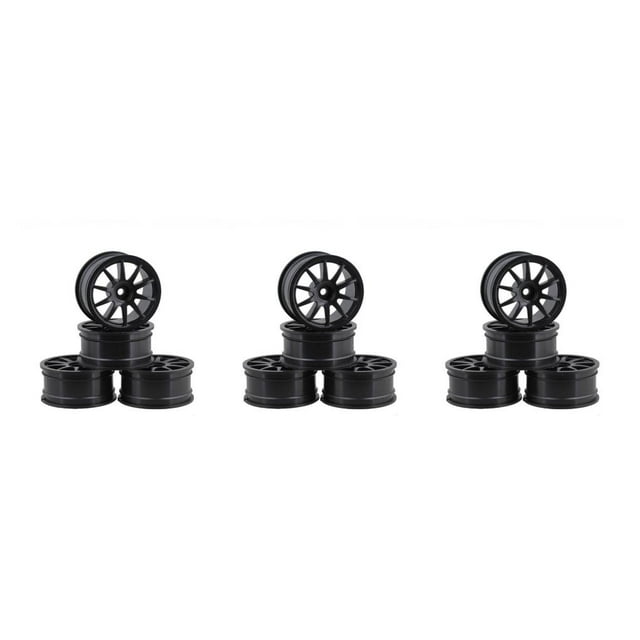 Shengyu 4 Pieces52mm Elastic *RC Car Tires Wheel Rims Hub Running Racing Drifting Tyres On-road Crawer Assembly Accessories Ten/Black 3Set