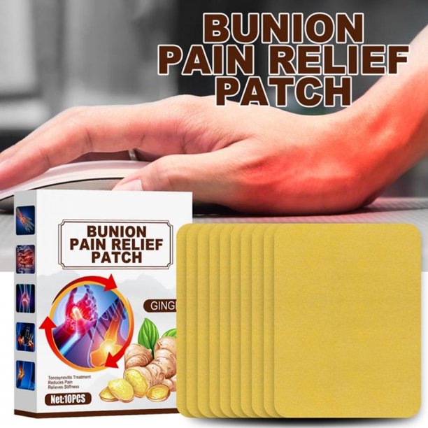 10 Pcs Ginger Pain Relief Patches Temporary Relief Minor Aches Muscle
