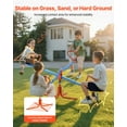 thumbnail image 2 of VEVOR Kids Seesaw, 110 lbs Load Capacity per Seat,Sit and Spin Teeter Totter with 4-prong Support Legs,Kids Outdoor Playground Equipment, Swiveling 360 Degrees Rotating for Children Aged 3+, 4 Seats, 2 of 9