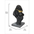 thumbnail image 3 of Hi-Line Gift Ltd. Gorilla Head with Golden Glasses, 3 of 6