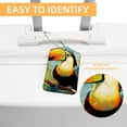 thumbnail image 3 of Toucan Square PU Leather Luggage Tags - 2 Pack with Privacy Cover and Stainless Steel Ring - Suitable for Travel, Backpack, Handbag - Suitcase Tags, Travel Tag, 3 of 7