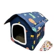 thumbnail image 2 of Casa para gatos al aire libre, plegable, cálida, cueva para mascotas, suministros para mascotas, hogar, refugio para gatos callejeros. Azul M, 2 of 9