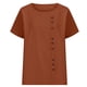 thumbnail image 5 of Fiudx Ofertas Del Día Camiseta de Verano con Cuello Redondo y Manga Corta para Mujer, Informal, con Botones Impresos, 5 of 5