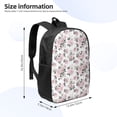 thumbnail image 2 of Uemuo Rose Flowers Printed Durable 17-inch Student Backpack - Lightweight, Waterproof, Adjustable Straps, Ideal for School, Work, Travel, 2 of 5