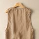thumbnail image 5 of Vestidos Casuales Para Mujer, Blusas De Mujer De Moda Camiseta holgada de cuello redondo de lino y color liso de moda para mujer, 5 of 6