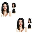 thumbnail image 3 of pitrice Black Authentic And Stylish Short Bob Wig For All Occasions Short Bob Wigs Hairnet And Wig Cap 2Set, 3 of 6