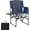 Blue, variant on 2PCS Oversized Camping Directors Chair, Portable Folding Lawn Chairs for Adults Heavy Duty with Side Table, Outdoor Foldable Camp Chair with Pocket for Beach, Fishing,Picnic
