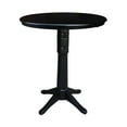 thumbnail image 4 of 36" Round Top Counter Height Table with 12" Leaf - Black, 4 of 15