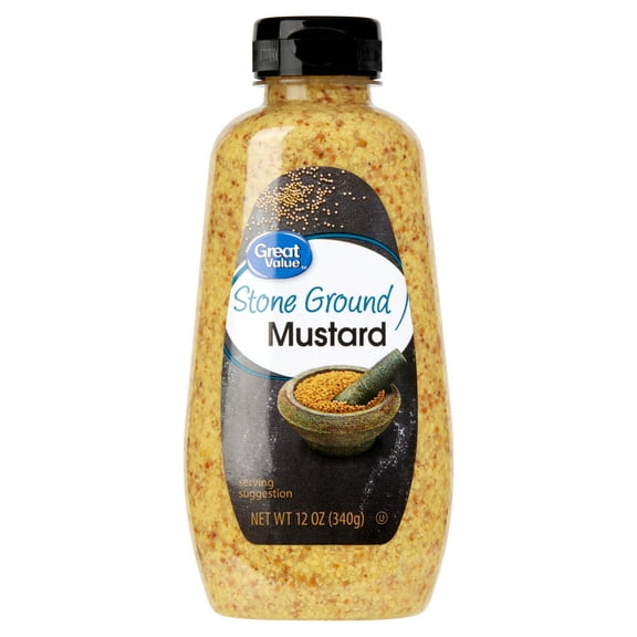 Great Value Stone Ground Mustard, 12 oz Squeeze Bottle