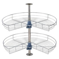 Dowell 28" Kidney Lazy Susan, 2 Shelves, Kitchen Base Corner Cabinet Organizer ( 4001 270 28)