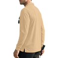 thumbnail image 5 of Trgacdwlo Polo Shirts for Men Breathable Long Sleeve Shirt Men Quick Dry Moisture Wicking Golf Polo Shirts for Men with Pocket Khaki XXXL, 5 of 9