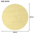 thumbnail image 6 of Yellow and White Checkerboard Pattern Round Tablecloth 60"x60",Wrinkle Wipeable Table Cloth for Kitchen Dining Room Picnic Patio Party, 6 of 6