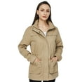 thumbnail image 5 of WenVen Women's Spring Cotton Anorak Jacket Light Long Sleeve Utility Coat Khaki L, 5 of 9