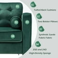 thumbnail image 3 of YODOLLA 84.2" Green Velvet Sofa Couch, Mid Century Modern Sofa-Green, 3 of 6