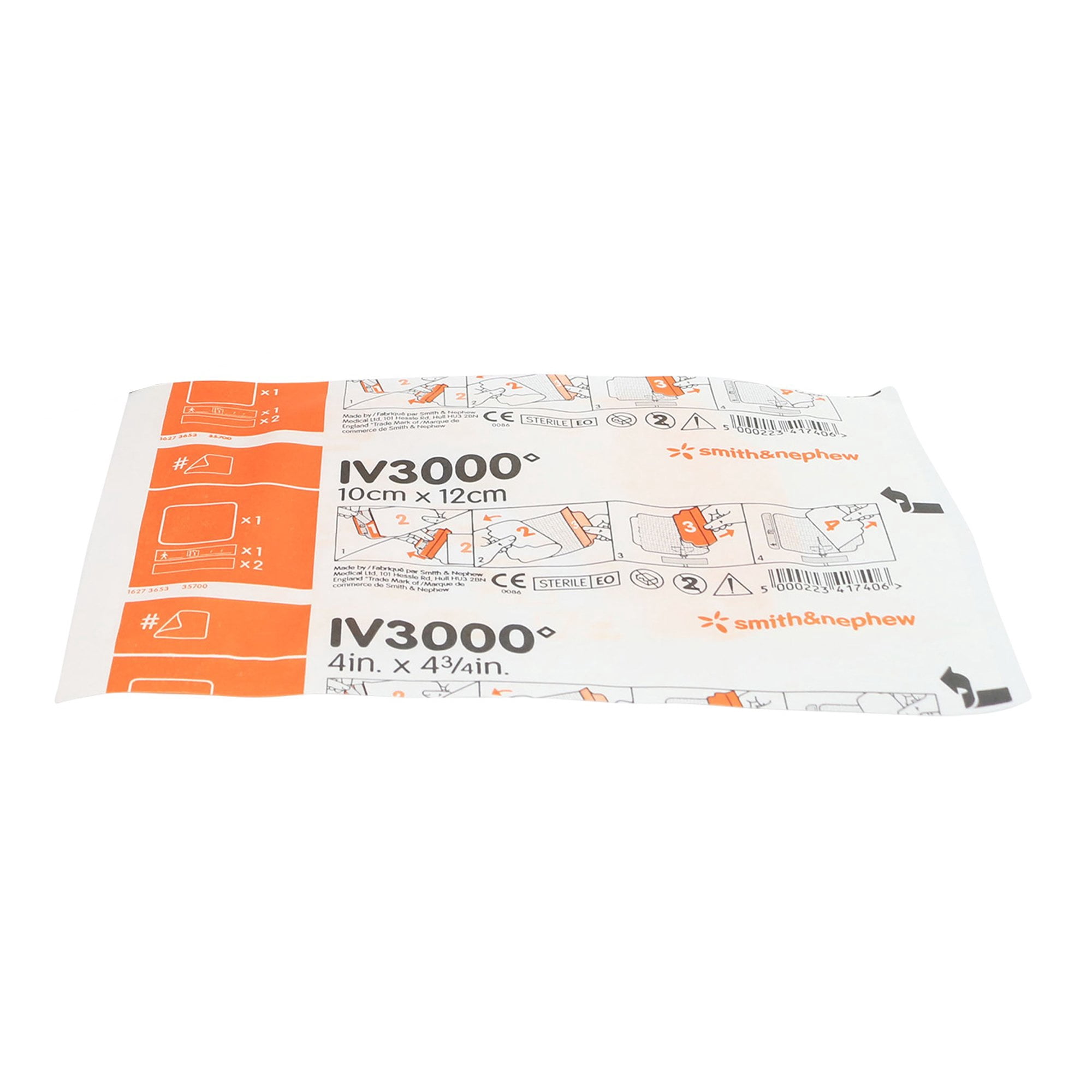 Smith & Nephew 66024008 IV3000 1 Hand Moisture Responsive Dressing 4 in. x 4¾ in. (Box of 10)