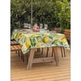 thumbnail image 3 of Outdoor Tablecloth with Umbrella Hole for Patio/Picnic/Party/Camping, Yellow Lemons Waterproof Table Cloth Rectangle Table Cover Washable, Summer Botanical Checkered Pastoral (60"x 102"), 3 of 8