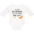 thumbnail image 3 of Inktastic I Love My Momma to the Moon and Back Boys or Girls Long Sleeve Baby Bodysuit, 3 of 5